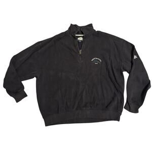 Tommy Bahama relax Womens faded Black Cotton pullover half zip yacht sweater XL